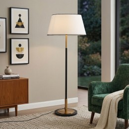 أباجورة "لاستر" الأرضية - مزيج الذهبي والأسود الفاخر