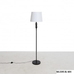 أباجورة "كلاسيك مودرن" الأرضية - تصميم طولي أسود أنيق.