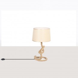 أباجورة "نوت" الريفية - تصميم الحبل المتداخل