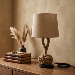 أباجورة "روب-نوت" المكتبية - تصميم الحبل العقدي الريفي