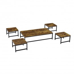 طقم "توليب" الأرضي بني مستطيل- دفء الخشب وأصالة الضيافة