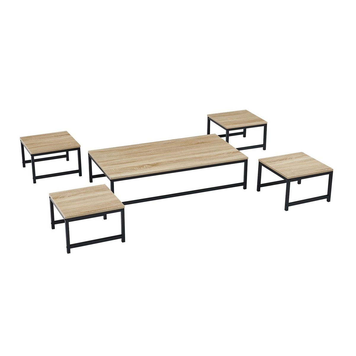 طقم "توليب" الأرضي وود مستطيل- دفء الخشب وأصالة الضيافة