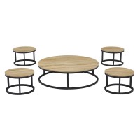 طقم "توليب" الأرضي وو دائري- دفء الخشب وأصالة الضيافة