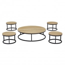 طقم "توليب" الأرضي وو دائري- دفء الخشب وأصالة الضيافة