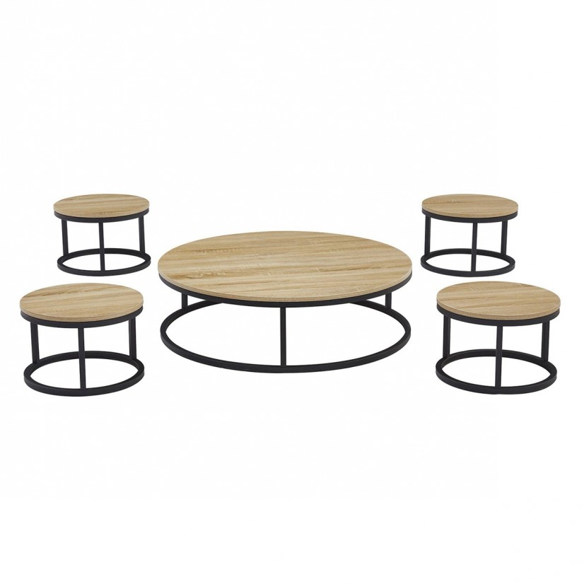 طقم "توليب" الأرضي وو دائري- دفء الخشب وأصالة الضيافة